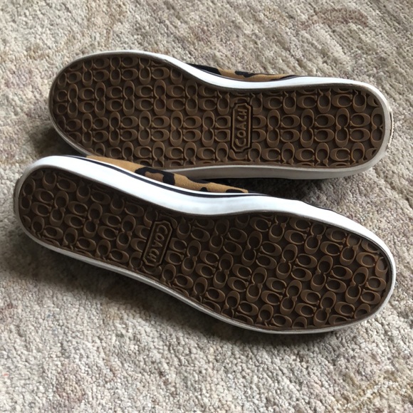 COACH Kira Animal Leopard Print Designer Sneakers Cheetah Women's Size 9 1/2B - Picture 7 of 16